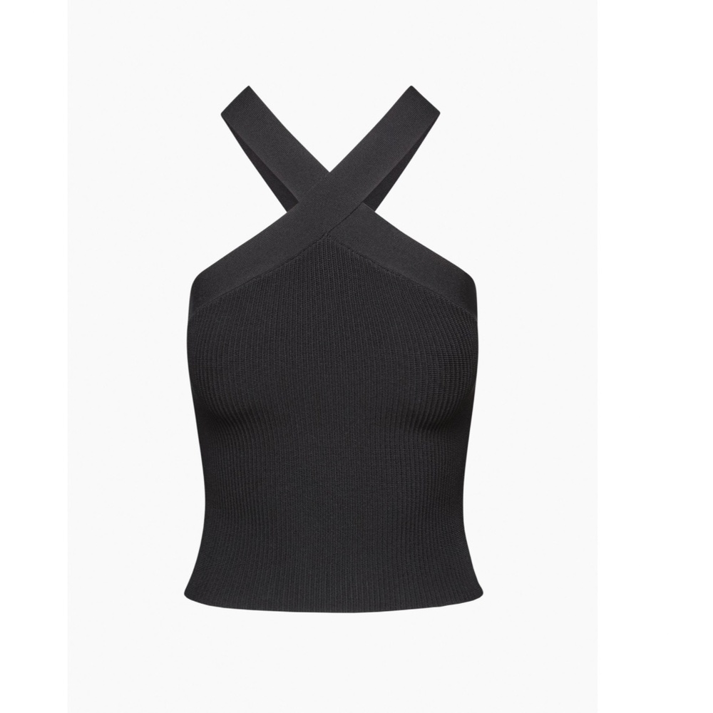 NWT Aritzia Babaton Sculpt Knit Criss Cross Tank Criss-cross halter tank XS
